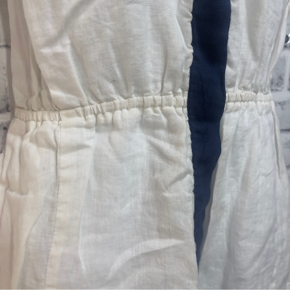 Cynthia Rowley Sleeveless Linen V-Neck Cinched Waist Dress NEW 12 - Picture 3 of 14
